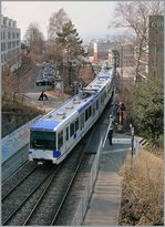In Lausanne verkehren auf der m1 (Métro Linie 1, die praktisch überall offen verläuft) Bem 550. 3. März 2011