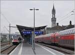 Ein  Seehaas  (SBB RABe 521) wartet in Konstanz auf die Abfahrt nach Engen.

8. Dez. 2022