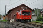 Endlich malt mit gehobenem Stromabnehmer konnte ich die MVR HGem 2/2 2501 in Blonay fotografieren.