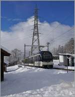 Der CEV MVR SURF ABeh 2/6 7505 als Regionalzug 1432 von Les Pléiades nach Vevey in Fayaux.