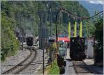 Schweizer Dampftage Brienz 2018: Leider kein gutes, aber das einzigste Bild, welches zumindest ansatzweise die Ballenberg Dampfbahn SBB G 3/4 208 und die G 2/2 Ticino von Martin Horath gemeinsam