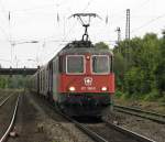 SBB Cargo Re 421 384-9 in Beuel am 27.5.2011. Gru� an den Tf