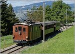  BERNE EN FETE  bei der Blonay Chamby Museumsbahn - die BOB HGe 3/3 N° 29, welche 1926 als letzte Lok den 1913/14 gelieferten an Vorgängerloks zur BOB kam und hier nun bei der B-C eine neuen