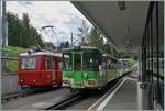 125 Jahre BVB - dazu wurde der BVB BDeh 2/4 25  Fleche  in den Originalzustand versetzt und bot im Sommer an Wochenenden ein Hin- und Rückfahrt von Villars s/O zum Col de Bretaye an. 
Da der schöne Triebwagen durch den Regelverkehr verdeckt war und der Bahnsteig NICHT frei betreten werden kann, da sich der Wartebereich im inneren des Bahnhofs Villars befindet, erhielt ich die Genehmigung, den Zug nach Col-de-Bretaye auszulassen. Im Bild der abfahrende BVB Zug und der BDeh 2/4 25.

19. Aug. 2023
