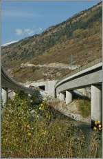 Über zwei Rhone-Brücken wird der Eingang zum Lötschberg Basis Tunnel (LBT) erreicht.
7. Nov. 2013