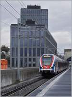 Der SBB LEX RABe 522 215 als SL4 nach Annemasse bei der Abfahrt in Lancy Pont Rouge. 

13. Februar 2020
