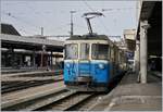 Nach der Ausfahrt des MVR Regionalzuges 2326 nach Les Avants wird der MOB ABDe 8/8 als Leermaterialzug nach Chernex fahren, um bis zur Rückkehr des nach Les Avants gefahren Zuges den Nahverkehr