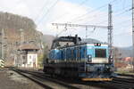 BR 714/861305/714-202-von-ceske-drahy-auf 714 202 von Ceske Drahy auf Rangierfahrt im Bahnhof Decin hl.n. am 13.3.24