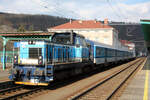 BR 714/861447/714-202-von-ceske-drahy-bei 714 202 von Ceske Drahy bei Rangierarbiten im Bahnhof Decin hl.n. am 13.3.24