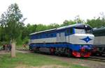 Prototyp Bardotka T478-1002 steht am 13 Mai 2012 ins Eisenbahnmuseum von Luzna u Rakovnika.