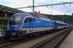 Spirit of Brno in Deçin hl.n. am 10 Juni 2022: 1216 235 ist mit ein RailJet Praha--Leipzig laut Plan eingetroffen, müss aber wegen diverse Ursachen in deutschalnd eine Verspätung von 15 Minuten über sich kommen lassen...