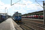 372 013 verlsst den Bahnhof Pirna in Richtung Tschechien am 6.6.22