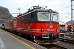 121 041 von IDS Cargo abgestellt im Bahnhof Decin hl.n.