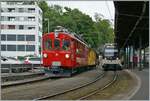 Nach der Revision ist der Bernina Bahn RhB ABe 4/4 I 35 der Blonay Chamby Bahn nun wieder im Einsatz; das Bild zeigt den Triebwagen bei seiner ersten Fahrt nach der Revision mit dem Riviera Belle