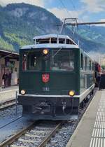 Die SBB HGe 4/4 1992 'Muni' der Brünigbahn auf einer Sonderfahrt in Meirungen.

23.Aug. 2025
